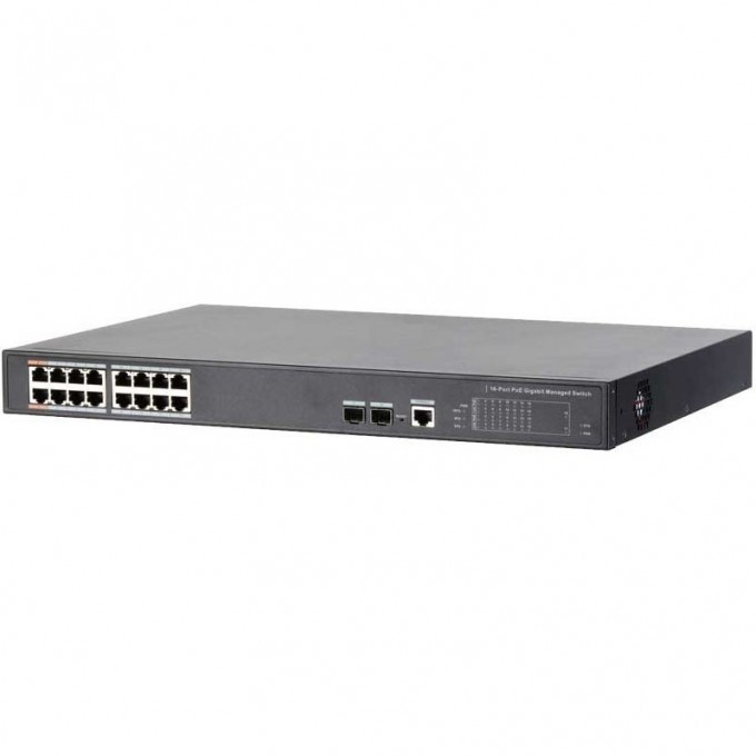 16-портовый гигабитный коммутатор с 16-РОЕ портами DAHUA DH-PFS4218-16GT-240 16-портовый гигабитный коммутатор с 16-РОЕ портами DAHUA DH-PFS4218-16GT-240