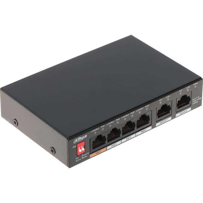 4-портовый коммутатор DAHUA DH-PFS3006-4ET-60-V2 4-портовый коммутатор DAHUA DH-PFS3006-4ET-60-V2