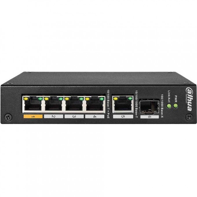 4-портовый коммутатор DAHUA DH-PFS3106-4ET-60-V2 4-портовый коммутатор DAHUA DH-PFS3106-4ET-60-V2