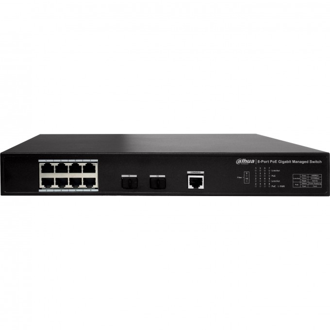 8-портовый гигабитный коммутатор с 8-РОЕ портами DAHUA DH-PFS4210-8GT-150 8-портовый гигабитный коммутатор с 8-РОЕ портами DAHUA DH-PFS4210-8GT-150