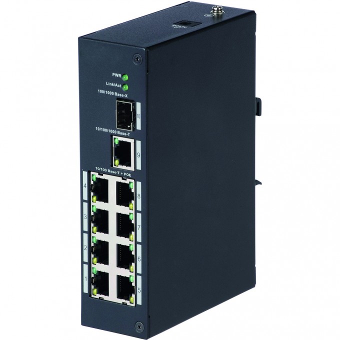 8 портовый индустриальный коммутатор DAHUA DH-PFS3110-8T 8 портовый индустриальный коммутатор DAHUA DH-PFS3110-8T