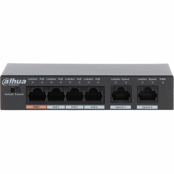 Неуправляемый 4-портовый PoE-коммутатор DAHUA DH-PFS3006-4ET-60 Неуправляемый 4-портовый PoE-коммутатор DAHUA DH-PFS3006-4ET-60