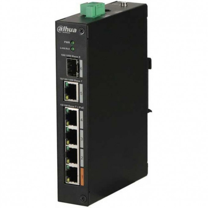 Защищенный 4-портовый РОЕ коммутатор DAHUA DH-PFS3106-4ET-60 Защищенный 4-портовый РОЕ коммутатор DAHUA DH-PFS3106-4ET-60