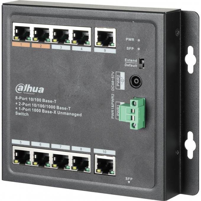 Защищенный 8-портовый гигабитный коммутатор с 8-РОЕ портами DAHUA DH-PFS3111-8ET-96-F Защищенный 8-портовый гигабитный коммутатор с 8-РОЕ портами DAHUA DH-PFS3111-8ET-96-F
